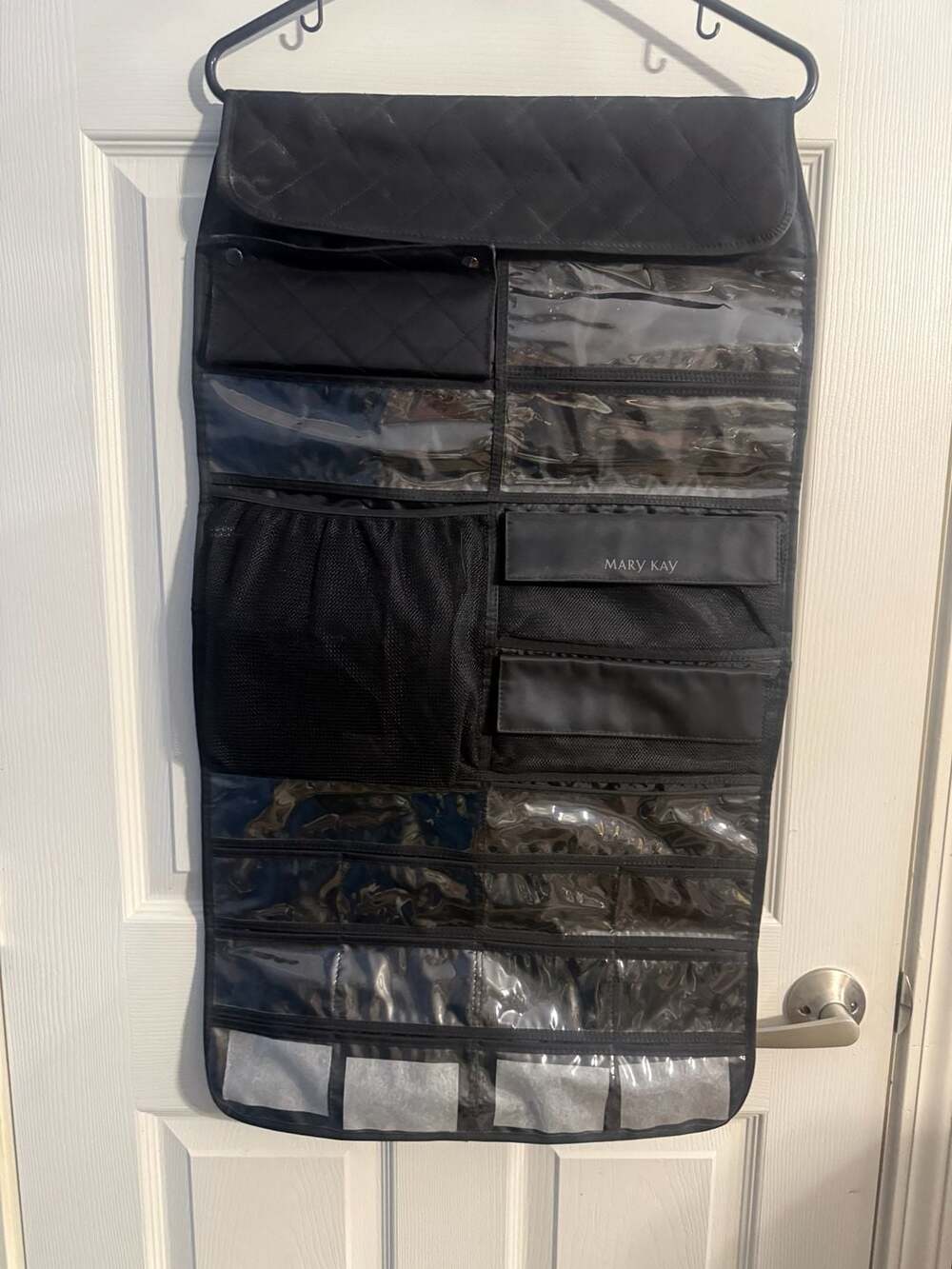 Mary Kay Double Sided Hanging Closet Or Travel Jewelry Organizer Black